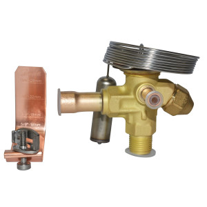 Danfoss 068Z3284 1/4 - 5.5TR Cuerpo de Valvula Expansion, TE 2, R22, R407C, 3/8x1/2 in, Flare x Soldable, Ecualizacion Externa, Bi-Flow, -40 a 10 C, Capacidad determinada por Orificio Venta Separda
