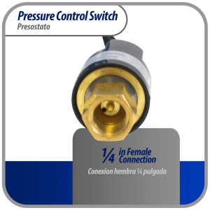 Appli Parts APPS-550450 Hi Pressure control switch R410, Open 550 psi, Close 450 psi, 40 in Cable, SPST, 1/4 SAE female connection, Automatic Reset, universal replacement for Air Conditioning Applications