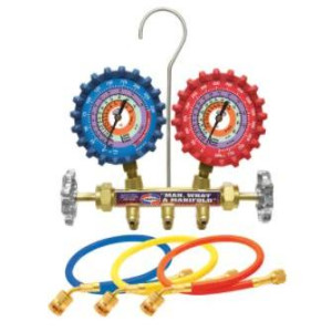 Uniweld QAL3SM-1 Manifold R12/R22 /R134 3 ft Hoses Psi-Kg/cm2-Farenheit Uniweld QAL3SM-1 Manifold R12/R22 /R134 3 ft Hoses Psi-Kg/cm2-Farenheit