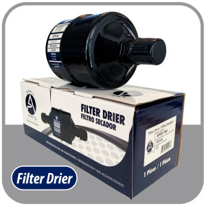 Appli Parts APFD-164 1/2 in Liquid Line Refrigerant AC Filter Drier hvac Refrigeration 164 SAE Flare connection universal unidirectional 7in long 3in wide