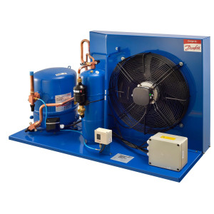 Danfoss OP-HJZ019D39N Condensing Unit Microchannel Coil 1.5HP MBP 230V/1Ph/60Hz R134a,R404A,R448A,R449A,R452A,R513A POE Oil 1 Fan with Reciprocating Compressor MTZ19-1 115N0269   