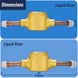 Appli Parts APSG-14AS Visor de Liquido 1/4 pulg Indicador de Humedad con conexiones Soldable con cuerpo solido para Sistemas de Refrigeracion y Aire Acondicionado