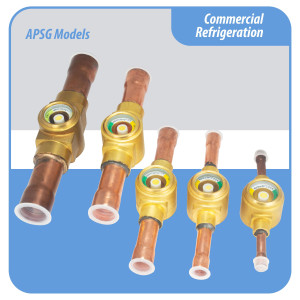 Appli Parts APSG-14AS Visor de Liquido 1/4 pulg Indicador de Humedad con conexiones Soldable con cuerpo solido para Sistemas de Refrigeracion y Aire Acondicionado