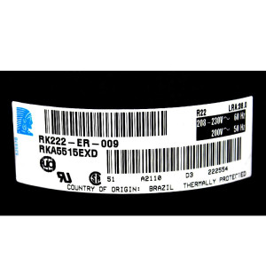 Compressor Tecumseh B 15.000btu 220v/1ph/60hz R22 Rka5515exd