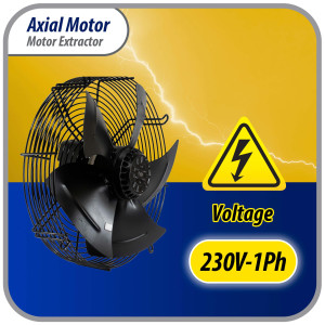 Appli Parts AXF-200 7-7/8 in Axial Fan Motor Guard Mounted Fan Blade 220 V, 1 Ph, 50-60 Hz, 40 W, 1600 rpm, Universal replacement for Cold Room Evaporators, Condensing Units, Work Temp -22F to 140F 