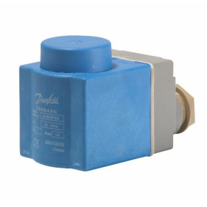 Danfoss 018F6756 Bobina para Solenoide 12 VDC, 60 Hz, 14 W, IP67, BE012DS, Caja de Termniales