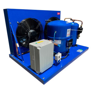 Danfoss OP-HGZ125D39Q Condensing Unit Microchannel Coil 10HP MBP 230V/3Ph/60Hz R134a,R404A,R448A,R449A,R452A,R513A POE Oil 2 Fan with Reciprocating Compressor MTZ125-3 115N0318 