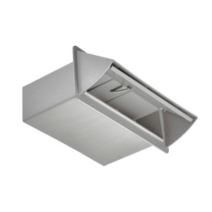 Lambro 1170G Gray Plastic Wall Cap Vent 3-1/4 inch X 10 inch
