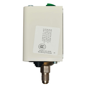 Danfoss 060-117391 High Pressure Switch KP5 with Manual Max Reset, 43 psi Differential SPDT with 1/4 Flare Male Pressure Connection 060-117366