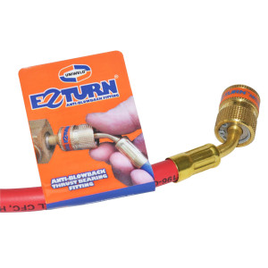 Uniweld EZM3R Manifold Hose 36in Red 1/4 X 5/16 Cfc/Hcfc/Hfc/R410 Ez-Turn Anti-Blowback