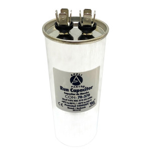 Appli Parts Run Capacitor for ac 70 Mfd uF (microfarads) 370VAC CBB65 Round Universal fit for hvac and other applications in High in Wide CON-70-370-R

