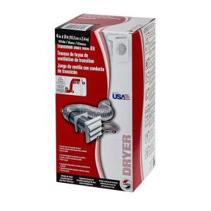 Lambro 1377W Transition Duct Louvered Vent Kit