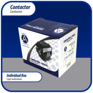 Appli Parts APAC-240240 Contactor 2 Polos 40A 240V Bobina Repuesto para Compresores de CA y Aplicaciones Electricas Certificacion UL E476929 de Trabajo Pesado