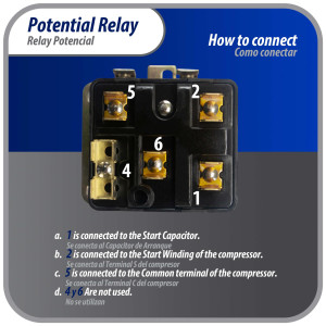 Appli Parts APPR-067 Relay Potencial 067, Voltaje de Bobina 420 V, Recogida Minima 295 V, Recogida Maxima 315 V, Caida Maxima 125 V, 50/60Hz Remplazo universal para refrigeracion y aire acondicionado