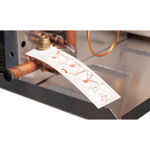 Danfoss 114U0011 Evaporator Optyma LMBP R404 6.3K Btu/hr at 25F SST MBP 5.3K Btu/hr at -20F SST LBP Electric Defrost 6FPI Low Profile 1 x 12in ECM Fan DACC RX L041.1A4/E1 230V/1Ph/60Hz 
