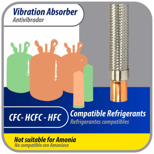 Appli Parts APVE-138 1-3/8 in Vibration Absorber Eliminator Sweat Connections 14-3/4 in Long 500 psi Max working and 3,265 psi Burst pressure