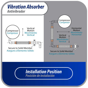 Appli Parts APVE-138 1-3/8 in Vibration Absorber Eliminator Sweat Connections 14-3/4 in Long 500 psi Max working and 3,265 psi Burst pressure