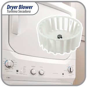 Y303836 Appli Parts Dryer Blower Wheel 303836AP Compatible with DE602, 5306599498, 1245880, 3-12913, 3-3836, 303836, 312913