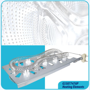 3387747 Appli Parts dryer Heating Element part number 3387747AP 5200 W replaces original parts from other brands electric dryers