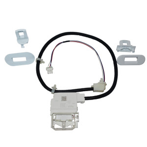 GE WH01X27954 Genuine OEM Door Lock Switch 
Fits: WH08X31577 WH08X32697 WH01X26114 WH01X24114 290D1580P004 290D3070OP001 290D3072P002 290D3072P001 290D3071P001 290D3071P002
