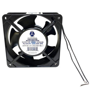 Appli Parts APFM-A12038HBL1 22/21 W Axial Muffin Fan Motor, 110 V, 50/60 Hz, 0.24/0.23 A, 90/100 CFM, 2600/3000 rpm, Universal replacement for cooling and ventilation, 42/44 dB, 120x120x38mm 