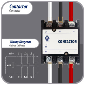 Appli Parts APAC-36024 Contactor 3 Polos 60A 24V Bobina Repuesto para Compresores de CA y Aplicaciones Electricas Certificacion UL E476929 de Trabajo Pesado