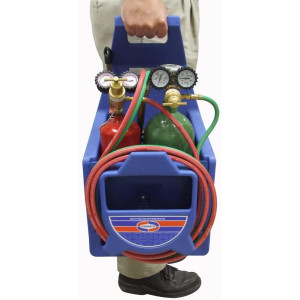 Uniweld KC100P Welding Outfit Includes: Weld Handle and Tip / Oxygen and Acetylene Regulator / Hoses / Goggles / Lighter / Stand / Tank Key 
