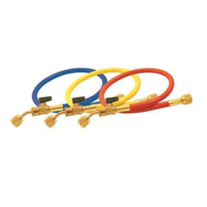 Uniweld Juego Mangueras Manometro (3 Mangueras Con Valvula) 60pulg Cfc/Hcfc/Hfc/R410 Hc5smbe H5BVS