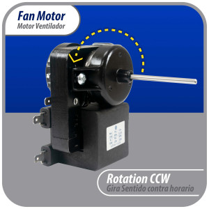 Appli Parts APFM-1638 Evaporator Fan Motor for refrigerators and freezers 110 V, 60 Hz, 0.12 A, 7.5 W, 2500 rpm, CCW, Shaft Length 1-3/4 in replaces 200D2940P005, 200D2940P011, P009, WR01F01638