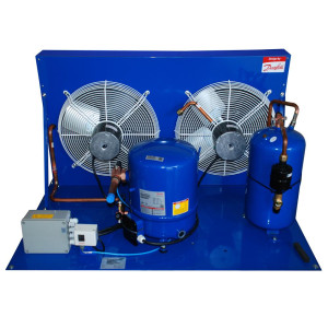 Danfoss OP-HGM100D32Q Condensing Unit Microchannel Coil 8.5HP MBP 230V/3Ph/60Hz R22 2 Fans with Reciprocating Compressor MT100-3 114N3313