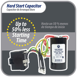 Appli Parts APHS-1 1 to 3 TON Hard Start kit 208-244 V, 1 Ph for air conditioner includes Capacitor 88-108mfd 330V and Potential Relay for Air Conditioner scroll and reciprocating compressors 