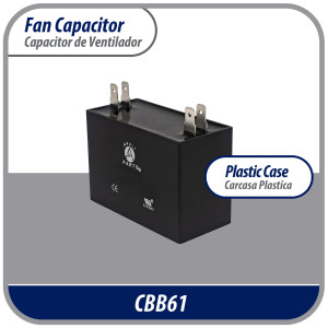 Appli Parts CAP-10-450 Fan Capacitor 10 mfd (microfarads) uf 450 VAC 4 Terminal Connections compatible with any brand within the same range of capacitance 2-1/4in Width 7/8in Depth 1-7/8in Height