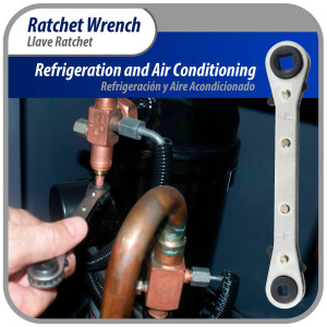 Appli Parts APT-RW122 Llave Ratchet 1/4 - 3/8 - 3/16 - 5/16 pulg, herramienta para servicios de sistemas de Aire Acondicionado y Refrigeracion