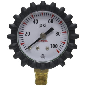 Uniweld G49D 1-1/2-Inch 100 PSI Oxygen Replacement Delivery Gauge with Protective Rubber Gauge Boots G49D 54103