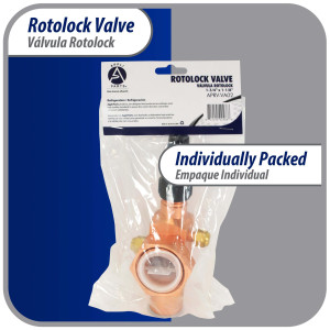 Appli Parts APRV-VA02 Rotolock Valve V02 1-3/4 in x 1-1/8 in ODF solder connection Universal replacement valve will work for refrigeration and air conditioning systems