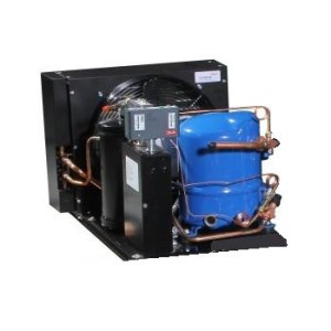 Danfoss HCZC0300UWJ300N Condensing Unit Copper Coil Aluminum Fins 3HP MBP 230V/1Ph/60Hz R134a,R404A,R448A,R449A,R452A POE Oil 1 Fan with Reciprocating Compressor MTZ40-1 114N3614 