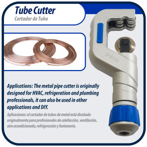 Appli Parts APT-TC550 1/4 in to 2 in Tube Cutter for Copper, Aluminum, Steel, PVC and other soft metal pipe for Plumbing and HVAC/R Professionals and DIY Applications 