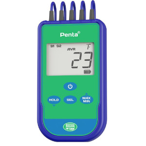Full Gauge Penta Portable Digital Thermometer with 5 Sensors replaces Penta III