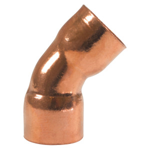 Appli Parts AP-C01445 Codo 45 grados giro Corto 1/4 in, Accesorios de tuberia de cobre CxC Conexiones soldadas para aplicaciones de refrigeracion, aire acondicionado y plomeria Tuberia ACR y tipo L