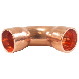 Appli Parts AP-C012L 1/2 in 90 Degree Elbow Long turn Copper pipe fittings CxC Sweat connections for refrigeration, air conditioning and plumbing applications ACR and Type L copper pipe