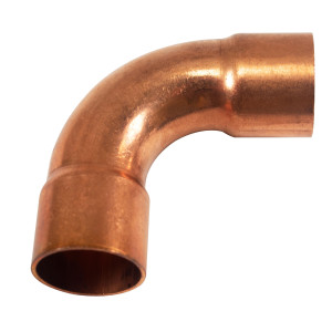 Appli Parts AP-C034L 90 Degree Elbow Long turn 3/4 in Copper pipe fittings CxC Sweat connections for refrigeration, air conditioning and plumbing applications ACR and Type L copper pipe Appli Parts AP-C034L 90 Degree Elbow Long turn 3/4 in Copper pipe fittings CxC Sweat connections for refrigeration, air conditioning and plumbing applications ACR and Type L copper pipe