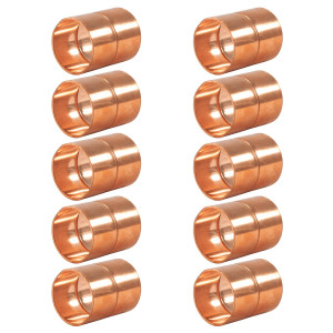 Appli Parts AP-A078B10 7/8 pulg Anillo de Cobre Accesorios de tuberia de cobre CxC Conexiones soldadas para aplicaciones de refrigeracion, aire acondicionado y plomeria Tuberia de cobre ACR y tipo L (10 x Bolsa)