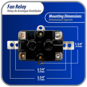 Appli Aprts APFR-360 Rele de ventilador 90-360 de conmutacion de Fan Relay, SPST, Polo Sencillo, Tiro Sencillo, bobina de 24 V, CA, Normalmente Abierto, Soporte ajuste multiple, Aplicacion Universal