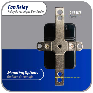 Appli Aprts APFR-360 Rele de ventilador 90-360 de conmutacion de Fan Relay, SPST, Polo Sencillo, Tiro Sencillo, bobina de 24 V, CA, Normalmente Abierto, Soporte ajuste multiple, Aplicacion Universal