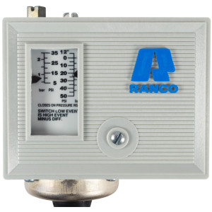 Ranco O10-1402 Single Low Pressure Control, 12 in HG to 50psig, Differential Pressure 5 to 35 psi, 36 in Capillary, for refrigeration applications