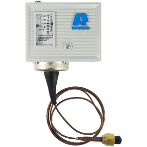 Ranco O10-1402 Presostato de Baja Sencillo, Presion 12 pulg HG a 50 psig, Diferencial de 5 a 35 psi, Capilar de 36 pulg, para sistemas de Refrigeracion
