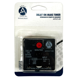 Appli Parts APDLT-68 Delay On Make Timer 0.03 to 10 min Adjustment, 18-240 VAC, 50/60 Hz, 0.04-1.5 Amps Universal replacement