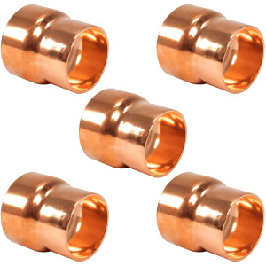 Appli Parts AP-R158138B5 1-5/8x1-3/8 in Reducing Bushing Copper pipe fittings CxC Sweat connections for refrigeration, air conditioning and plumbing applications ACR and Type L copper pipe (5xBag)