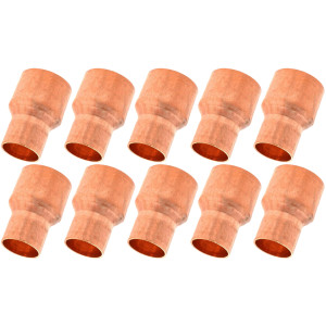Appli Parts AP-R034058B10 Reductor de Cobre de 3/4x5/8 pulg Conexiones CxC soldadas para aplicaciones de refrigeracion, aire acondicionado y plomeria Tuberia de cobre ACR y Tipo L (10xBolsa)