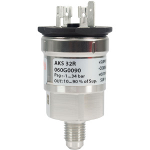 Danfoss 060G0090 Transductor de Presion AKS 32R, Flare 1/4 pulg, conexiones 7/16-20